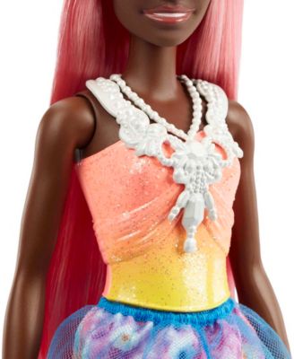 Barbie Dreamtopia Royal Doll with Light-Pink Hair Wearing Removable Skirt, Shoes & Headband image number null