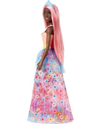 Barbie Dreamtopia Royal Doll with Light-Pink Hair Wearing Removable Skirt, Shoes & Headband image number null