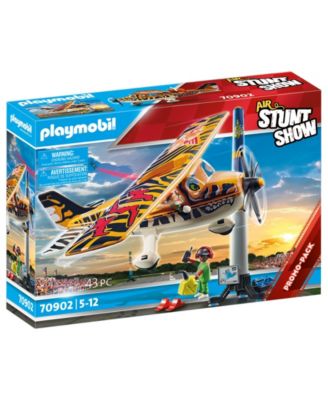 PLAYMOBIL 43 Pieces Air Stunt Show Tiger Propeller Plane Set