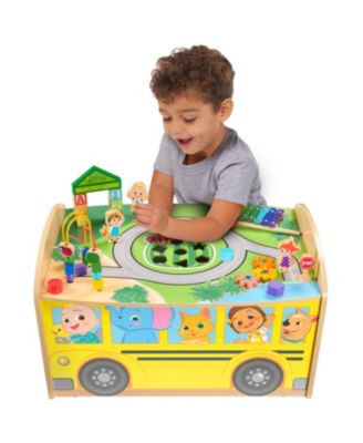 Cocomelon Wheels on the Bus Wood Activity Table, 28 Piece image number null