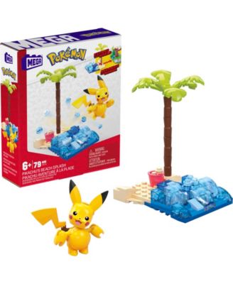Mega Construx Pokemon 79 Pieces Pikachu's Beach Splash Building Set