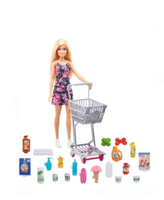 Barbie Supermarket Shopping Doll Playset with Accessories Shopping Cart image number null