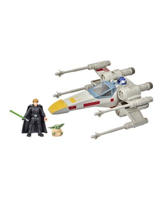 Star Wars Mission Fleet Luke Skywalker Grogu X-wing Fighter-Mandalorian