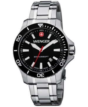 UPC 029621000015 product image for Wenger Men's Swiss Sea Force Stainless Steel Bracelet Watch 43mm 0641.105 | upcitemdb.com