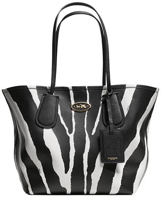 coach zebra tote