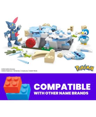 Mega Construx Pokemon Piplup and Sneasel's Snow Day Piece Building Set image number null