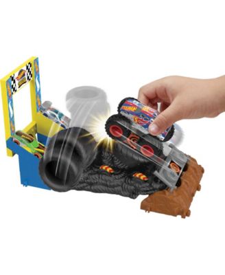 Hot Wheels Monster Trucks Arena Smashers Race Ace Smash Race Challenge Playset image number null