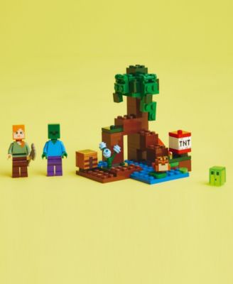 LEGO® Minecraft The Swamp Adventure 21240 Toy Building Set with Alex, Zombie, Slime Block and Frog Figures image number null