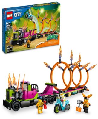 LEGO® City Stunt Truck Ring of Fire Challenge 60357 Building Toy Set, 479 Pieces image number null
