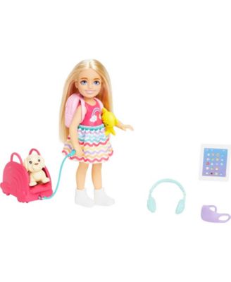 Barbie Toys, Chelsea Doll and Accessories, Travel Set with Puppy
