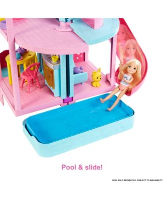 Barbie Chelsea Playhouse with Slide, Pool, Ball Pit, Pet Puppy & Kitten, Elevator, and Accessories image number null