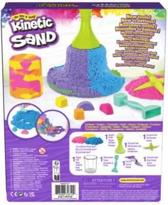 Kinetic Sand, Squish N Create with Blue, Yellow, and Pink Play Sand, 5 Tools image number null