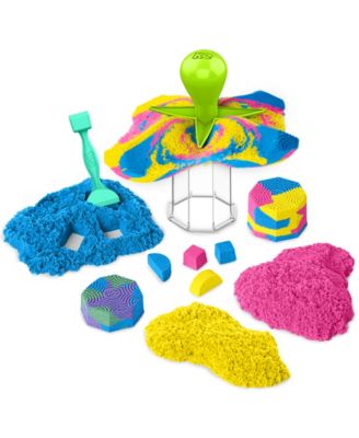 Kinetic Sand, Squish N Create with Blue, Yellow, and Pink Play Sand, 5 Tools