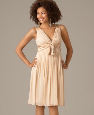 Maggy London Silk Empire-Waist Dress