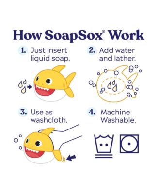 SoapSox Baby Shark Bath Toy Sponge image number null