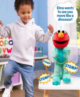 Sesame Street Dino Stomp Elmo 13-Inch Plush Stuffed Animal Sings and Dances image number null