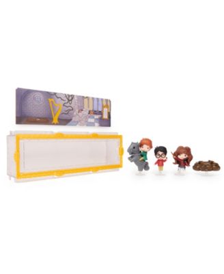 Wizarding World Harry Potter, Micro Magical Moments Scene Gift Set with Exclusive Harry, Hermione, Ron, Fluffy Figures image number null