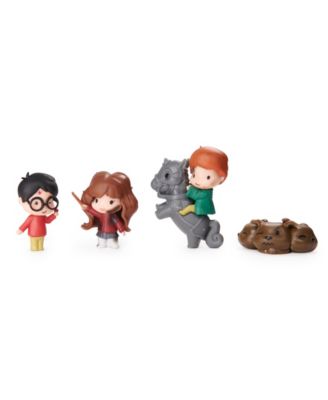 Wizarding World Harry Potter, Micro Magical Moments Scene Gift Set with Exclusive Harry, Hermione, Ron, Fluffy Figures