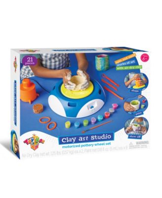 CLOSEOUT! Geoffrey's Toy Box Clay Art Studio Motorized Pottery 21 Pieces Wheel Set, Created for Macy's image number null