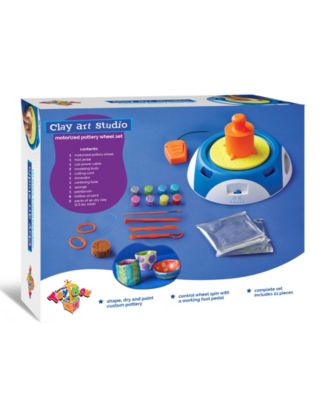 CLOSEOUT! Geoffrey's Toy Box Clay Art Studio Motorized Pottery 21 Pieces Wheel Set, Created for Macy's image number null