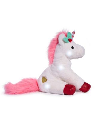 CLOSEOUT! Geoffrey's Toy Box 13" Glow Brights Toy Plush LED with Sound Unicorn, Created for Macys image number null