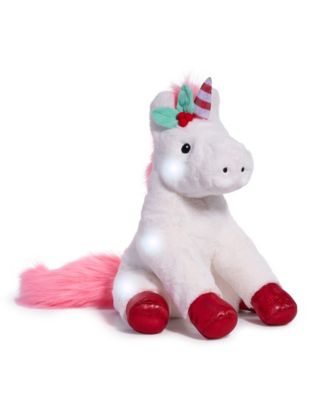 CLOSEOUT! Geoffrey's Toy Box 13" Glow Brights Toy Plush LED with Sound Unicorn, Created for Macys