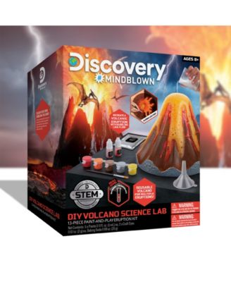 Discovery #MINDBLOWN Do-It-Yourself Volcano Science Lab, 12 Piece Paint and Play Eruption Kit image number null