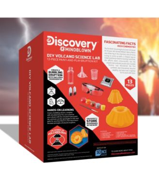 Discovery #MINDBLOWN Do-It-Yourself Volcano Science Lab, 12 Piece Paint and Play Eruption Kit image number null