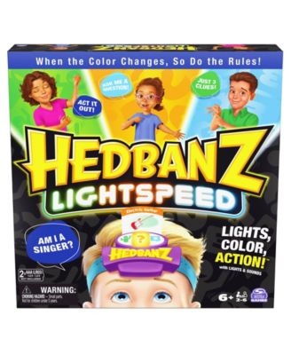 Spin Master Toys & Games Hedbanz Lightspeed Game with Lights Sounds Family Games Games for Family Game Night Kids Games Card Games for Families Kids Ages 6 and Up image number null