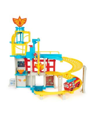 Firebuds HQ Playset with Lights, Sounds, Fire Truck Toy, Action Figure and Vehicle Launcher image number null
