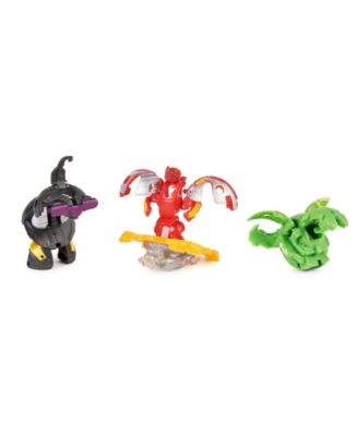Bakugan Starter 3-Pack, Special Attack Dragonoid, Nillious, Hammerhead Customizable Spinning Action Figures and Trading Cards, Kids Toys 6 Plus