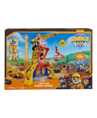 Rubble & Crew, Bark Yard Crane Tower Playset with Rubble Action Figure, Toy Bulldozer Kinetic Build-It Play Sand, Kids Toys for Boys Girls 3 Plus image number null