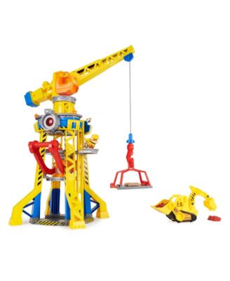 Rubble & Crew, Bark Yard Crane Tower Playset with Rubble Action Figure, Toy Bulldozer Kinetic Build-It Play Sand, Kids Toys for Boys Girls 3 Plus image number null