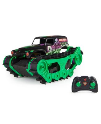 Monster Jam, Grave Digger Trax All-Terrain Remote Control Outdoor Vehicle, 1-15 Scale, Kids Toys for Boys and Girls Ages 4 and Up