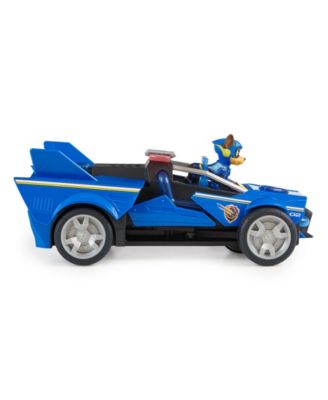 PAW Patrol The Mighty Movie, Chase's Mighty Converting Cruiser with Mighty Pups Action Figure, Lights and Sounds image number null