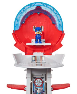 PAW Patrol- The Mighty Movie, Aircraft Carrier HQ, with Chase Action Figure and Mighty Pups Cruiser, Kids Toys for Boys Girls 3 Plus image number null
