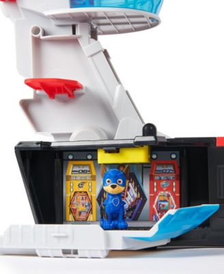 PAW Patrol- The Mighty Movie, Aircraft Carrier HQ, with Chase Action Figure and Mighty Pups Cruiser, Kids Toys for Boys Girls 3 Plus image number null