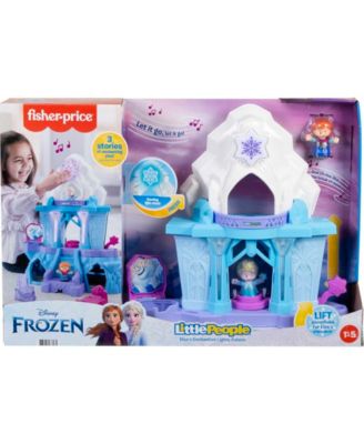 Disney Frozen Toy, Fisher-Price Little People Playset with Anna & Elsa Figures, Elsa’s Enchanted Lights Palace image number null