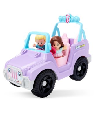 Fisher Price Little People Barbie Beach Cruiser Toy Car with Music 2 Figures for Toddlers image number null