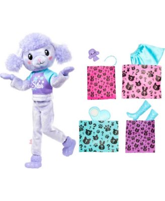 Barbie Cutie Reveal Cozy Cute Tees Series Doll - Purple Poodle image number null