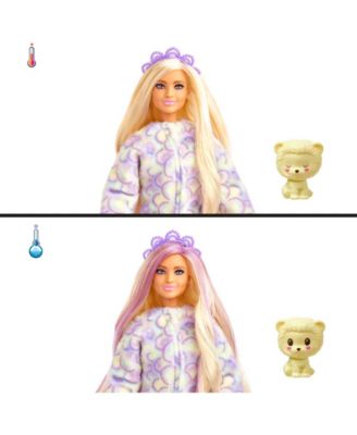 Barbie Cutie Reveal Doll with Purple Hair & Poodle Costume, 10 Suprises  Include Accessories & Mini Pet (Styles May Vary)