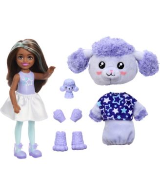 Cutie Reveal Cozy Cute T-shirts Series Chelsea Doll & Accessories, Brunette Small Doll