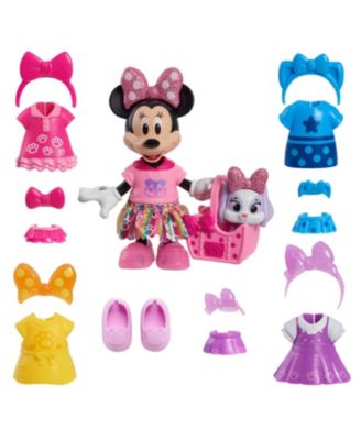 Disney Junior Minnie Mouse Glitter and Glam Pet Fashion Set,  23 Piece Doll and Accessories Set image number null