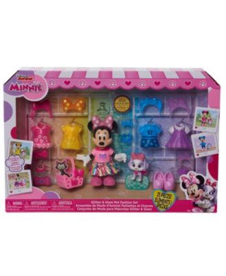 Disney Junior Minnie Mouse Glitter and Glam Pet Fashion Set,  23 Piece Doll and Accessories Set image number null