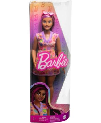 Barbie Fashionistas Doll 207 With Pink-Streaked Hair and Heart Dress image number null