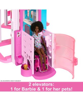 Barbie Dreamhouse, 75+ Pieces, Pool Party Doll House With 3 Story Slide image number null