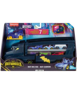 BatWheels Fisher-Price DC Toy Hauler and Car, Bat-Big Rig with Ramp and Vehicle Storage image number null