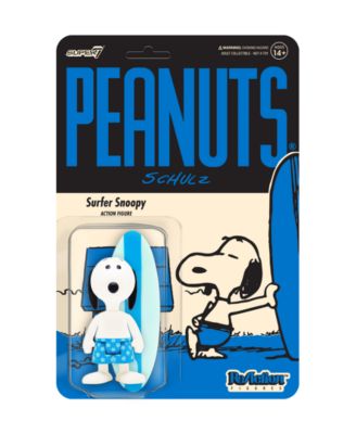 Super 7 Peanuts Snoopy Surfer Snoopy 3.75" ReAction Figure image number null
