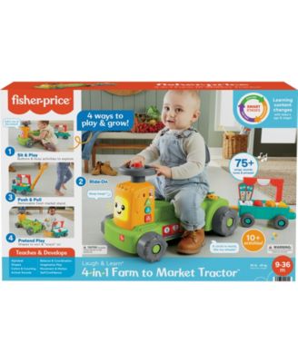 Laugh Learn 4-in-1 Farm to Market Tractor Ride-on Learning Toy  image number null