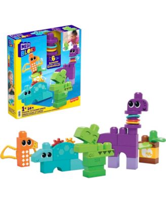 Mega Bloks Fisher Price Sensory Toy Blocks Squeak and Chomp Dinos Set